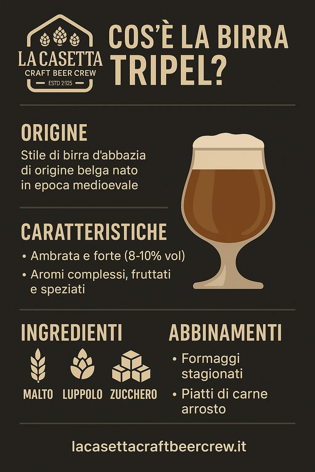 Birra Tripel: cos'è, caratteristiche, origini e abbinamenti