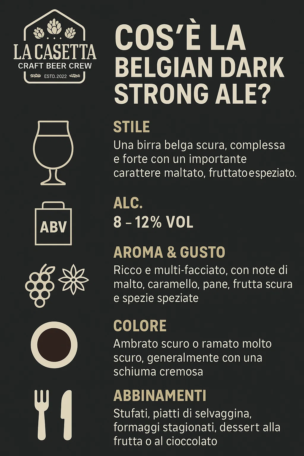 Belgian dark strong ale: cos'è, caratteristiche, origini e abbinamenti Belgian dark strong ale: cos'è, caratteristiche, origini e abbinamenti