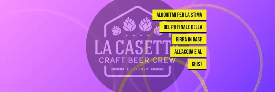 Algoritmi per la Stima del pH Finale della Birra in Base all’Acqua e al Grist