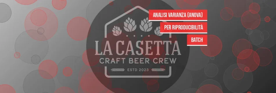 Analisi varianza (ANOVA) per riproducibilità batch