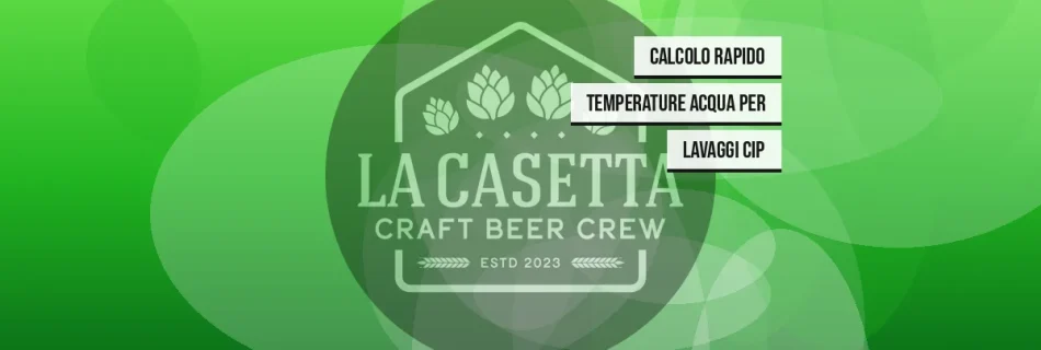 Calcolo Rapido Temperature Acqua per Lavaggi CIP