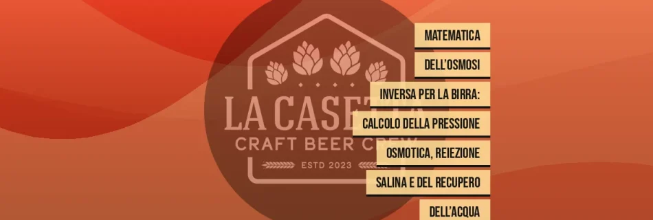 Matematica dell’osmosi inversa per la birra: calcolo della pressione osmotica, reiezione salina e del recupero dell’acqua