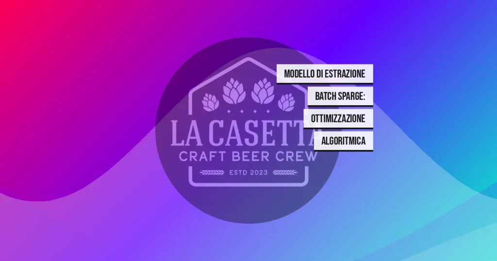 Modello di Estrazione Batch Sparge: Ottimizzazione Algoritmica