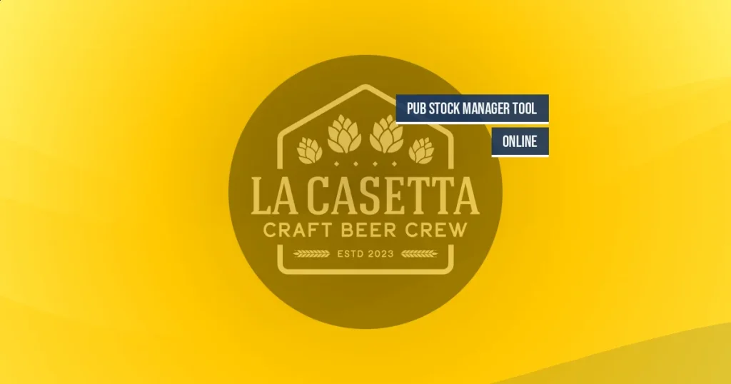 Pub stock manager tool online