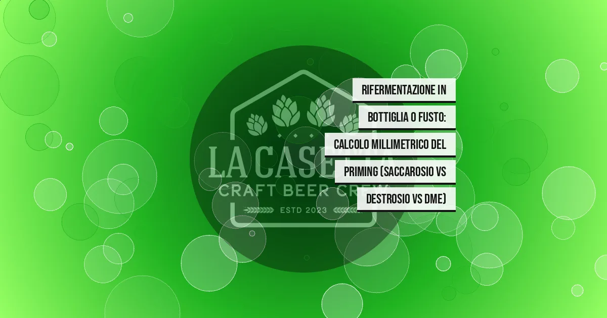 Rifermentazione in Bottiglia o Fusto: Calcolo Millimetrico del Priming (Saccarosio vs Destrosio vs DME)