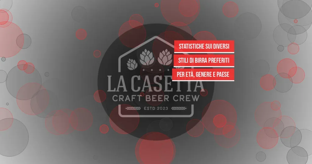Statistiche sui Diversi Stili di Birra Preferiti per Età, Genere e Paese