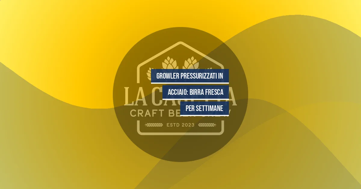 Growler Pressurizzati in Acciaio: Birra Fresca per Settimane