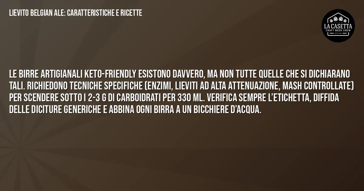 Sintesi TL;DR: Lievito Belgian Ale: Caratteristiche e Ricette