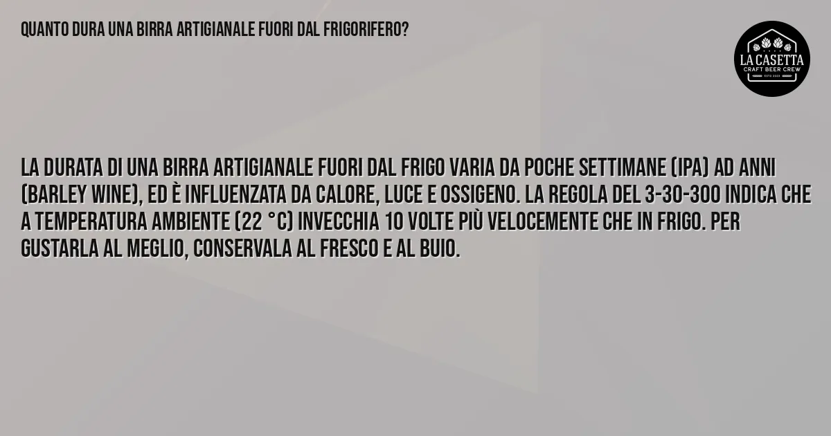 Sintesi TL;DR: Quanto Dura una Birra Artigianale Fuori dal Frigorifero? Sintesi TL;DR: Quanto Dura una Birra Artigianale Fuori dal Frigorifero?