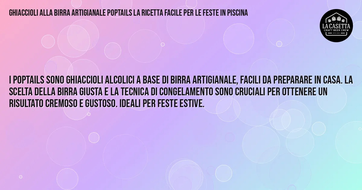 Sintesi TL;DR: Ghiaccioli Alla Birra Artigianale Poptails La Ricetta Facile Per Le Feste In Piscina Sintesi TL;DR: Ghiaccioli Alla Birra Artigianale Poptails La Ricetta Facile Per Le Feste In Piscina