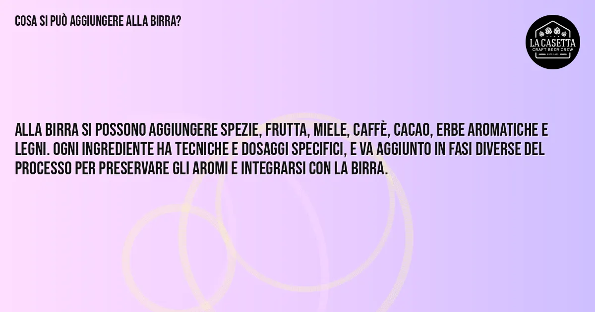 Sintesi TL;DR: Cosa Si Può Aggiungere alla Birra? Sintesi TL;DR: Cosa Si Può Aggiungere alla Birra?
