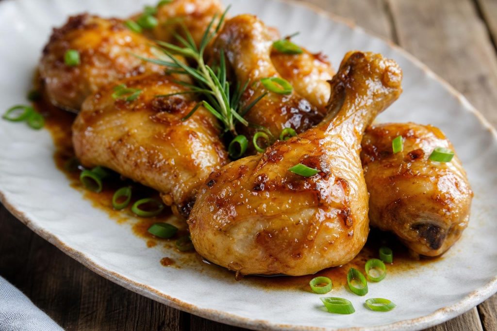 Fusi di pollo alla birra con cipollotti e salsina cremosa