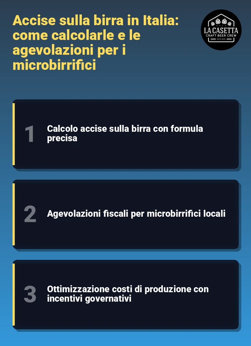 Infografica: Accise sulla birra in Italia: come calcolarle e le agevolazioni per i microbirrifici