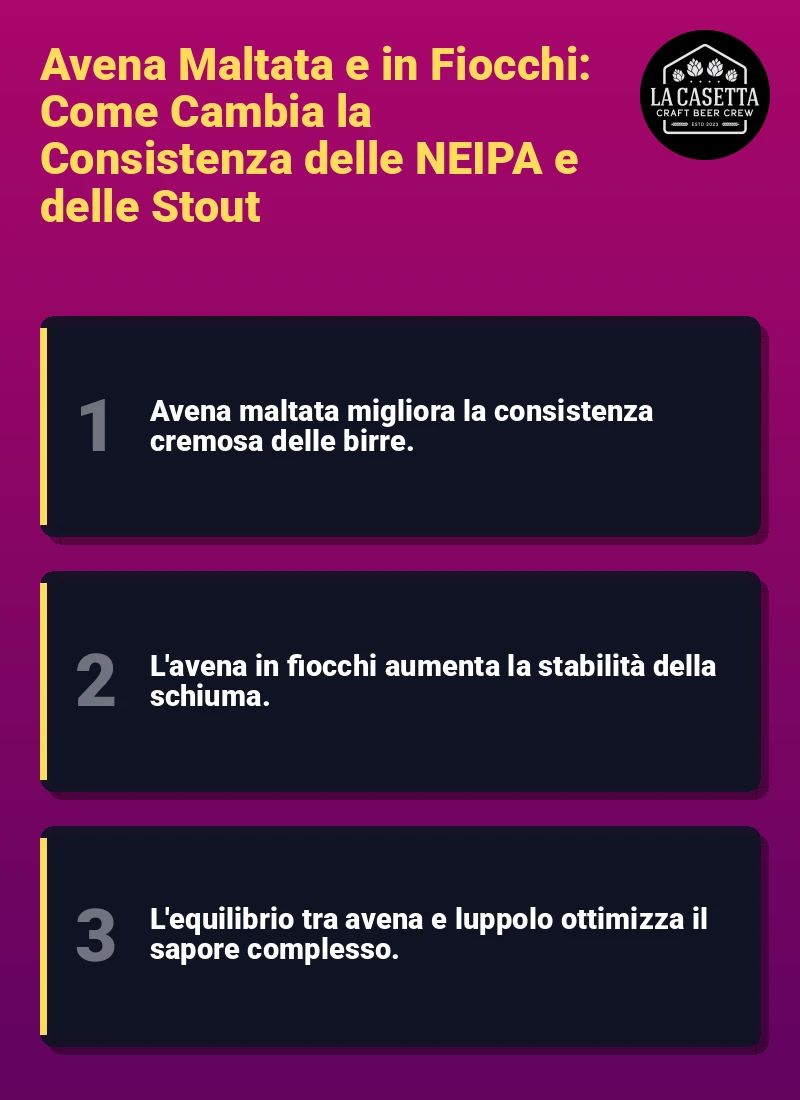Infografica: Avena Maltata e in Fiocchi: Come Cambia la Consistenza delle NEIPA e delle Stout