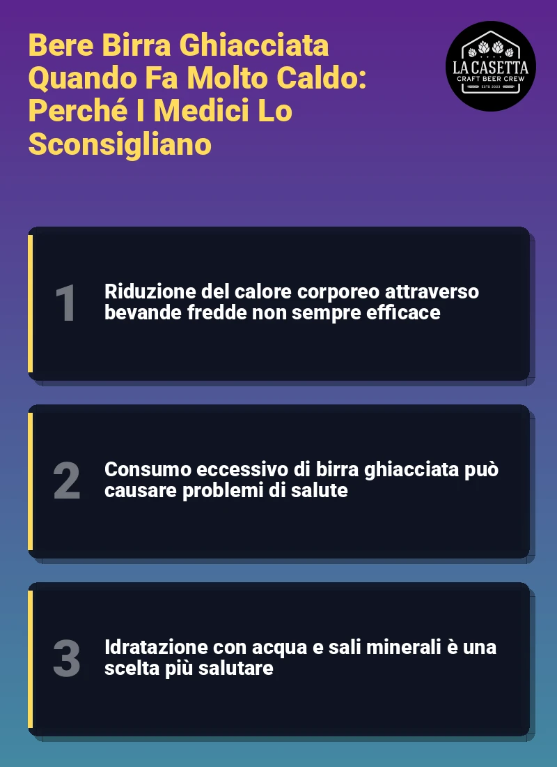 Infografica: Bere Birra Ghiacciata Quando Fa Molto Caldo: Perché I Medici Lo Sconsigliano