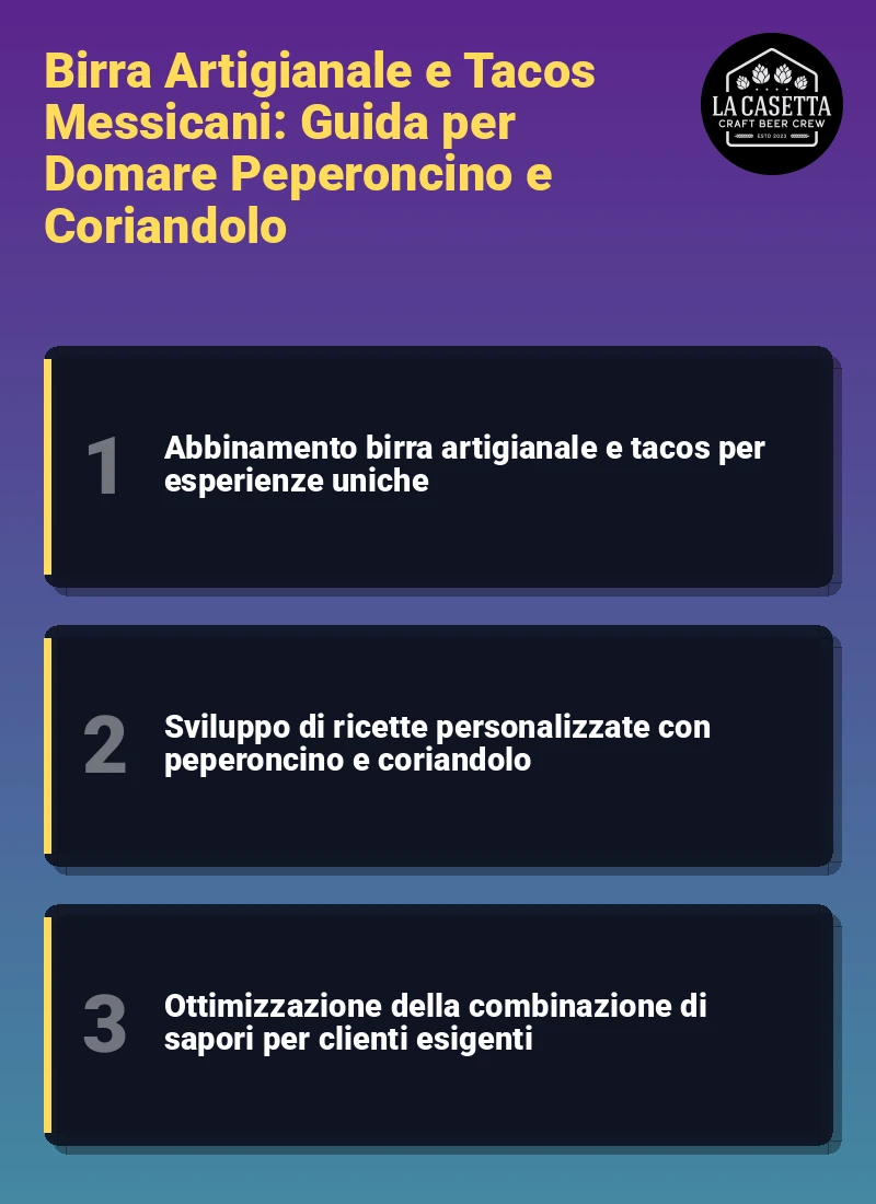 Infografica: Birra Artigianale e Tacos Messicani: Guida per Domare Peperoncino e Coriandolo