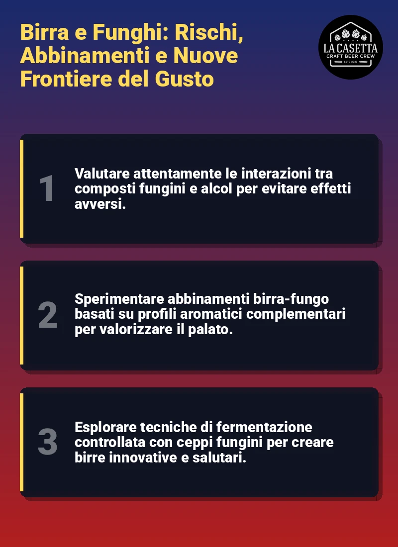 Infografica: Birra e Funghi: Rischi, Abbinamenti e Nuove Frontiere del Gusto