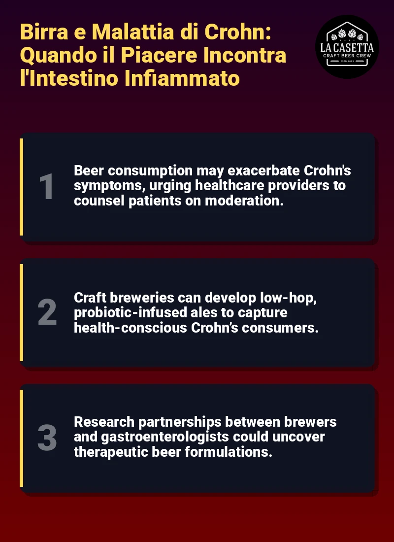 Infografica: Birra e Malattia di Crohn: Quando il Piacere Incontra l'Intestino Infiammato