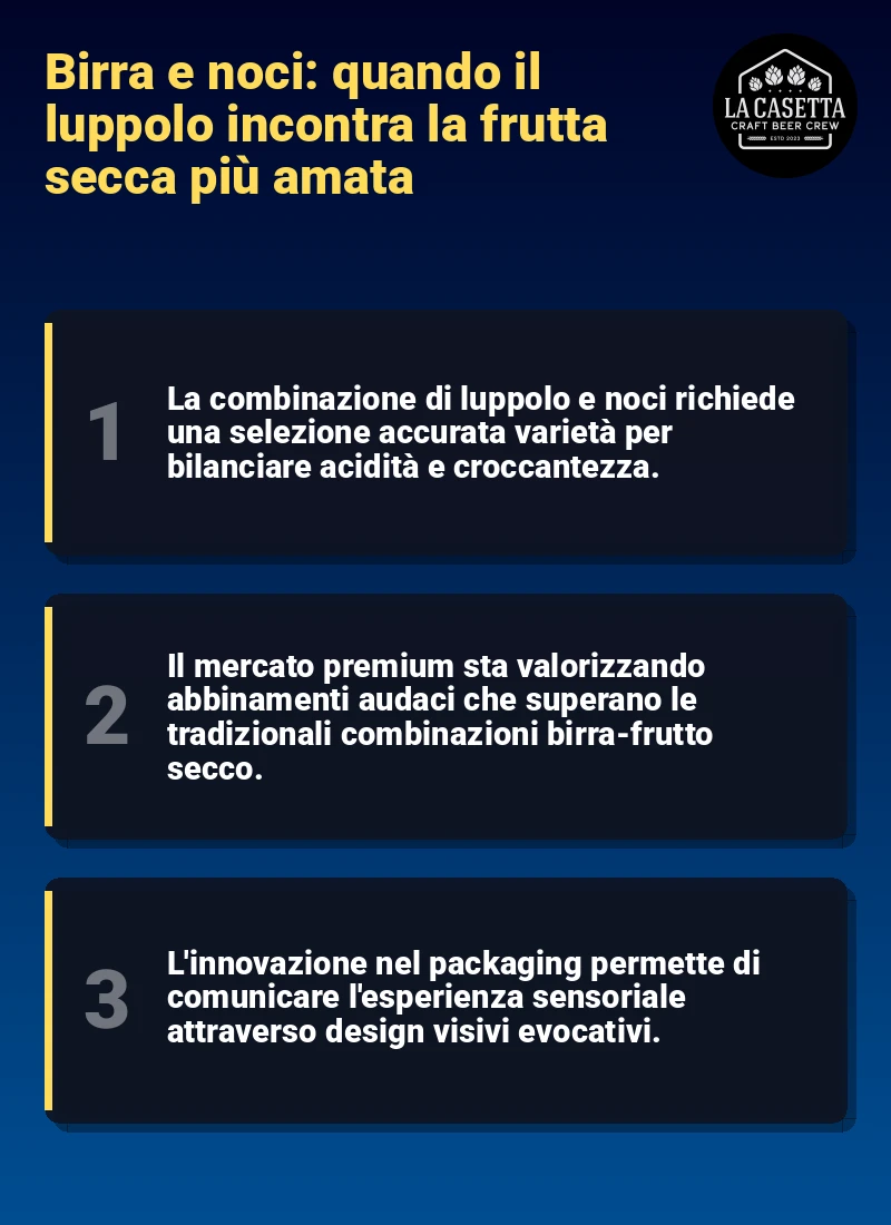 Infografica: Birra e noci: quando il luppolo incontra la frutta secca più amata