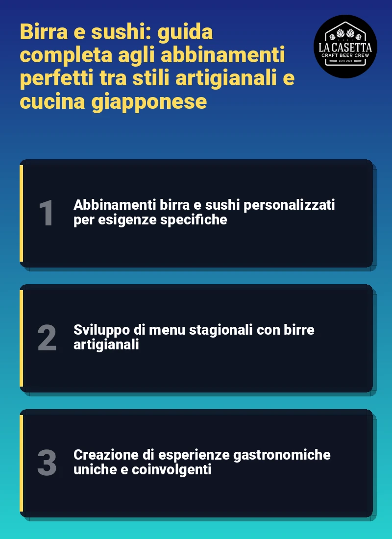 Infografica: Birra e sushi: guida completa agli abbinamenti perfetti tra stili artigianali e cucina giapponese
