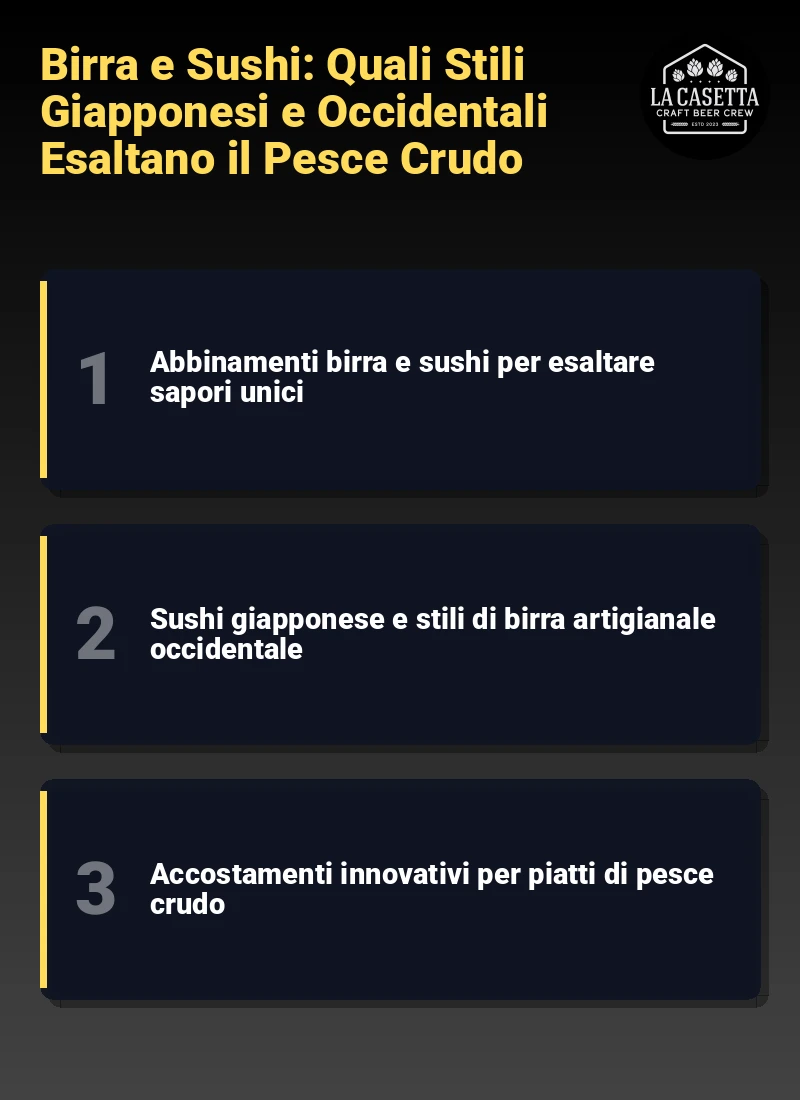 Infografica: Birra e Sushi: Quali Stili Giapponesi e Occidentali Esaltano il Pesce Crudo