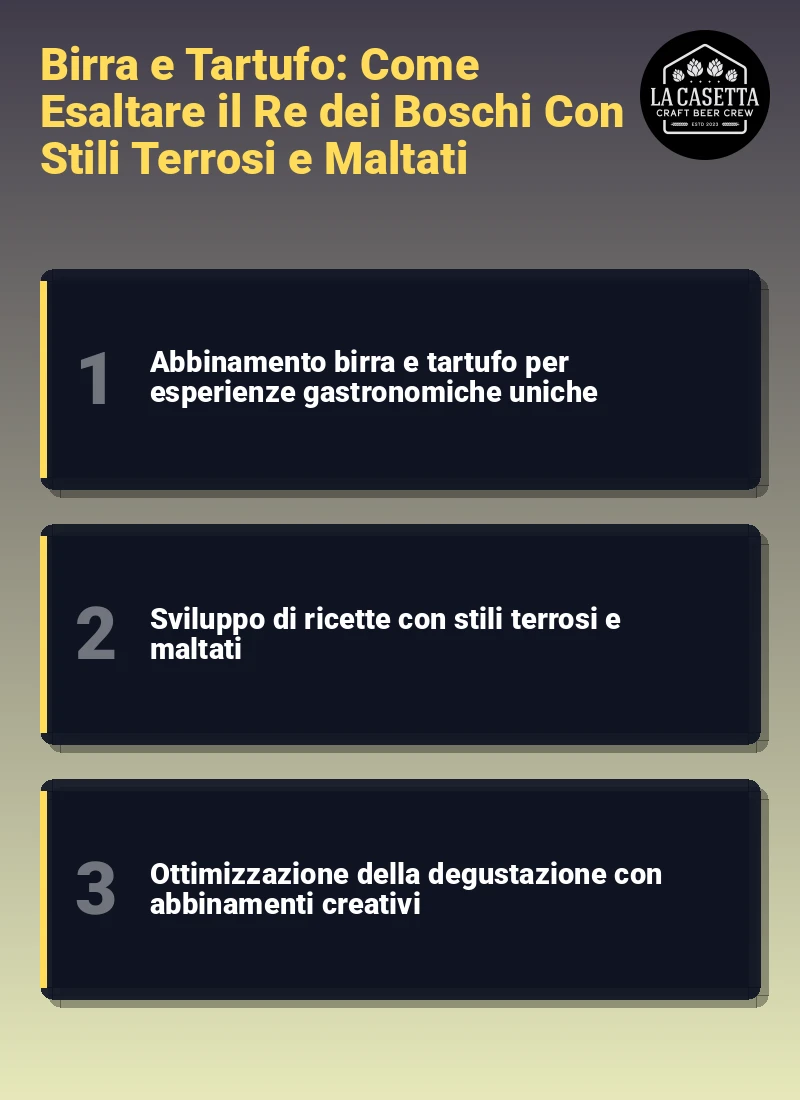 Infografica: Birra e Tartufo: Come Esaltare il Re dei Boschi Con Stili Terrosi e Maltati