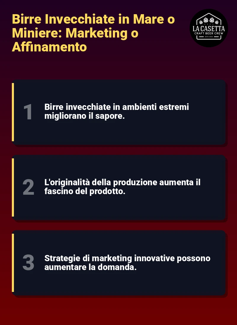 Infografica: Birre Invecchiate in Mare o Miniere: Marketing o Affinamento