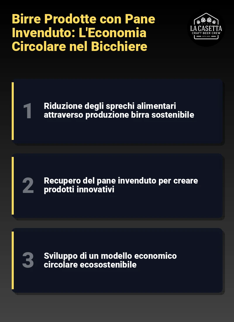 Infografica: Birre Prodotte con Pane Invenduto: L'Economia Circolare nel Bicchiere