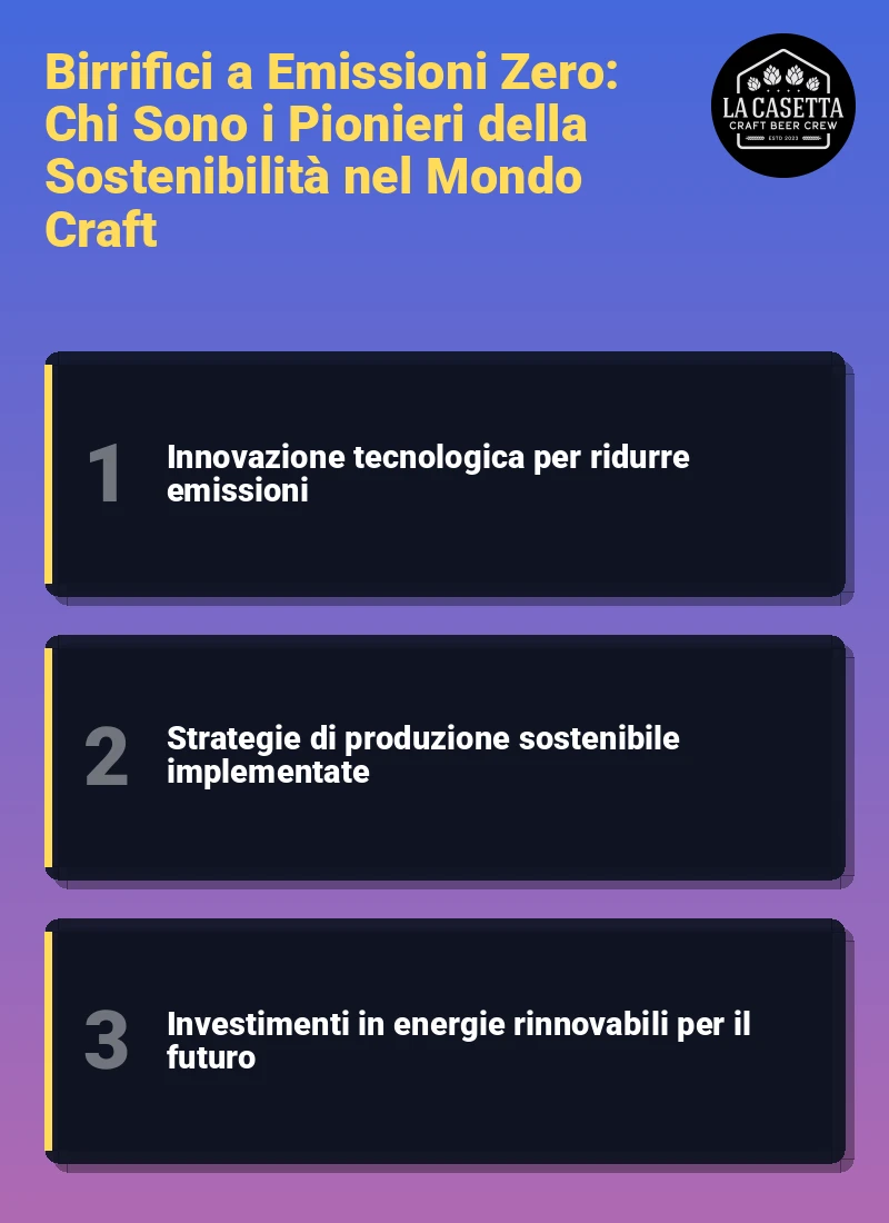 Infografica: Birrifici a Emissioni Zero: Chi Sono i Pionieri della Sostenibilità nel Mondo Craft