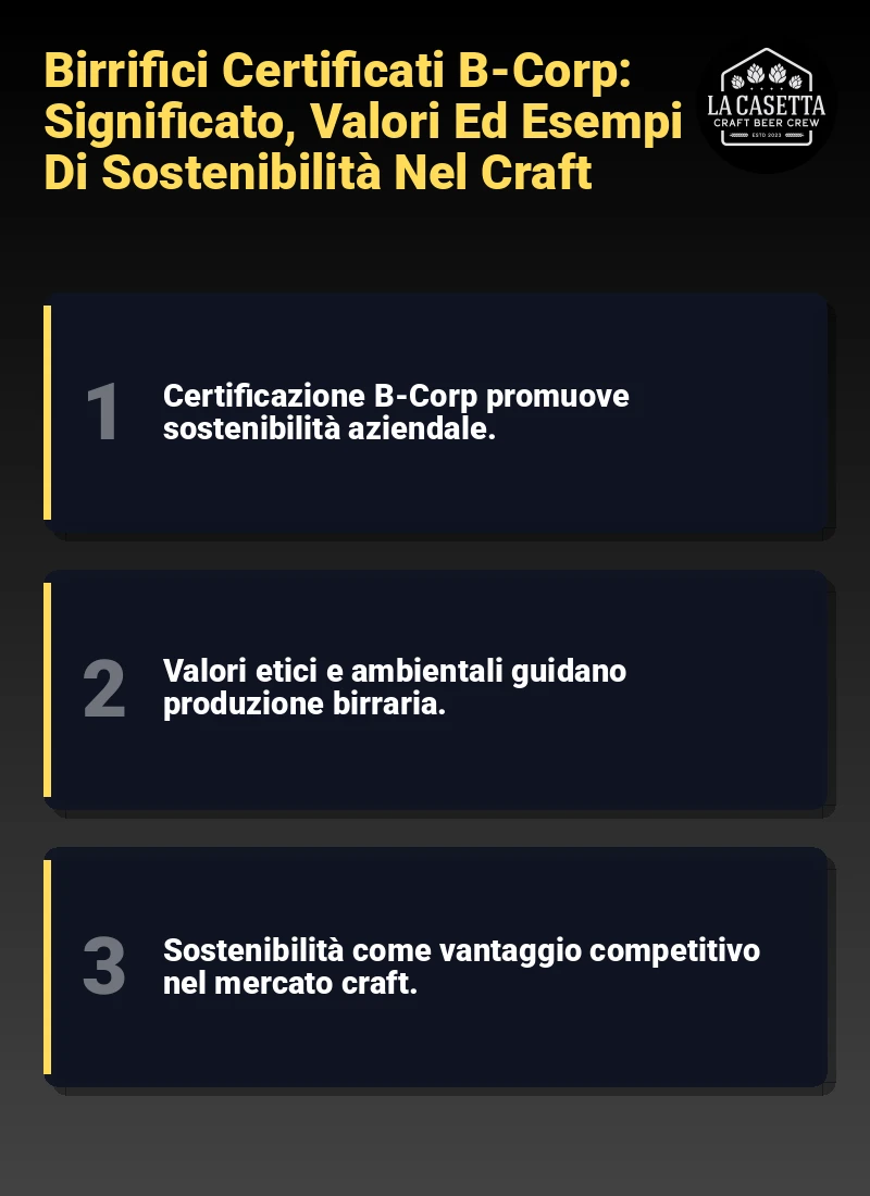 Infografica: Birrifici Certificati B-Corp: Significato, Valori Ed Esempi Di Sostenibilità Nel Craft