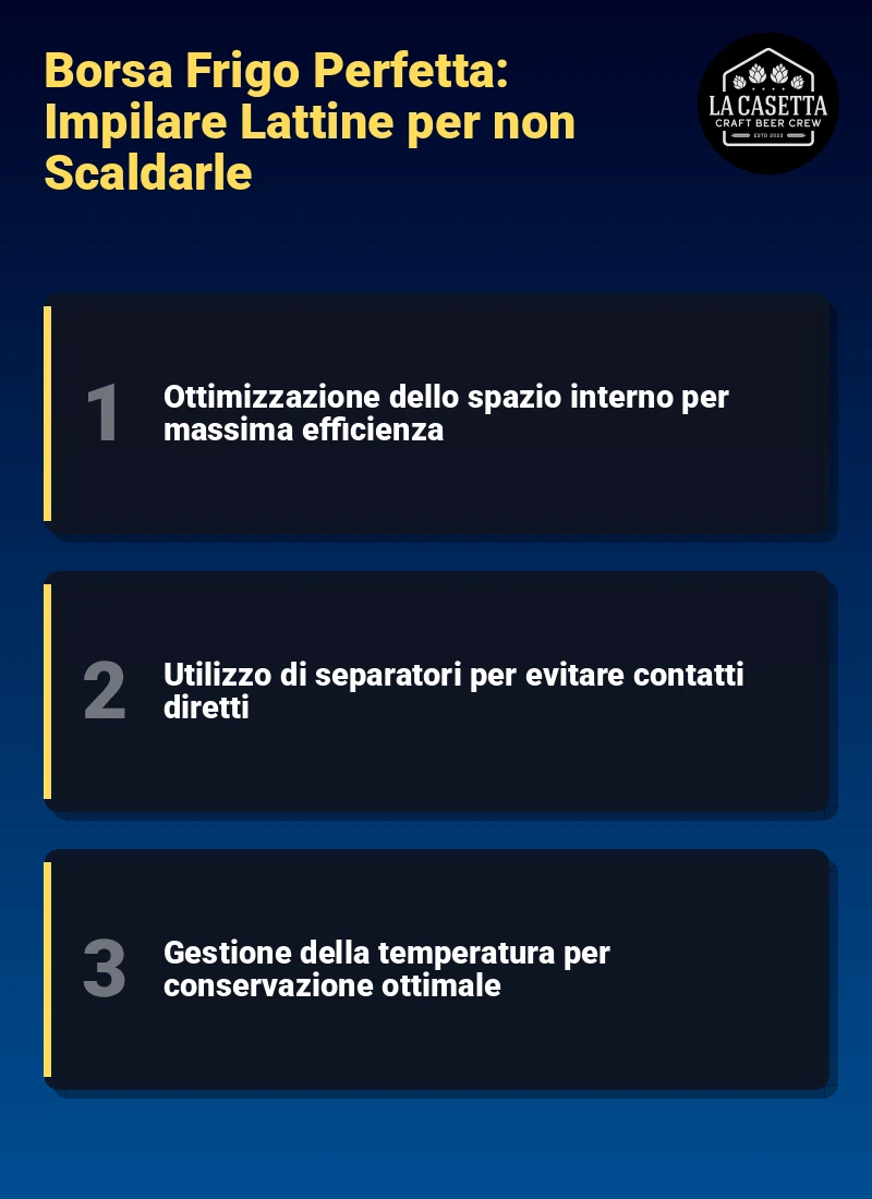 Infografica: Borsa Frigo Perfetta: Impilare Lattine per non Scaldarle