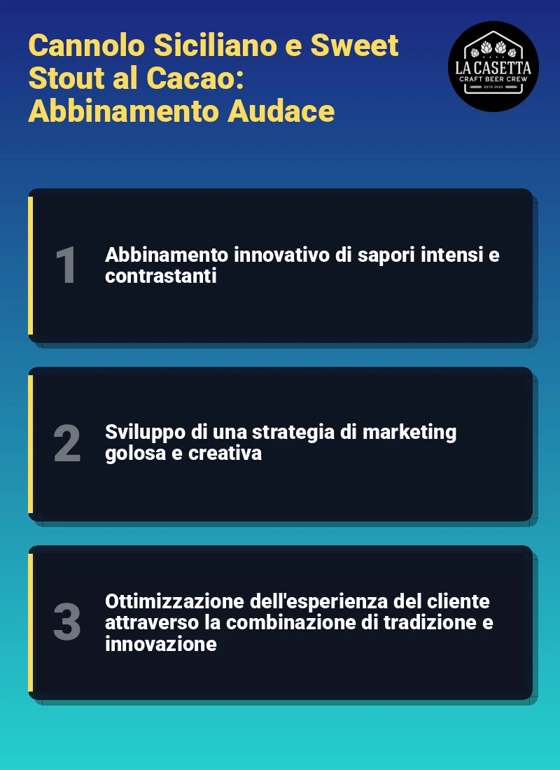 Infografica: Cannolo Siciliano e Sweet Stout al Cacao: Abbinamento Audace