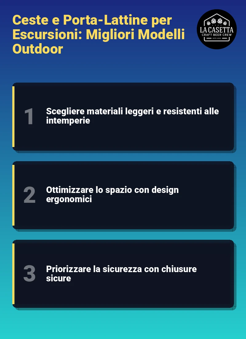Infografica: Ceste e Porta-Lattine per Escursioni: Migliori Modelli Outdoor