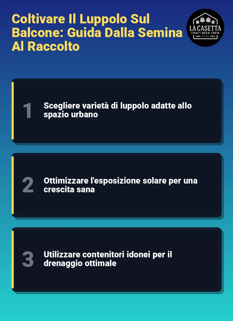 Infografica: Coltivare Il Luppolo Sul Balcone: Guida Dalla Semina Al Raccolto