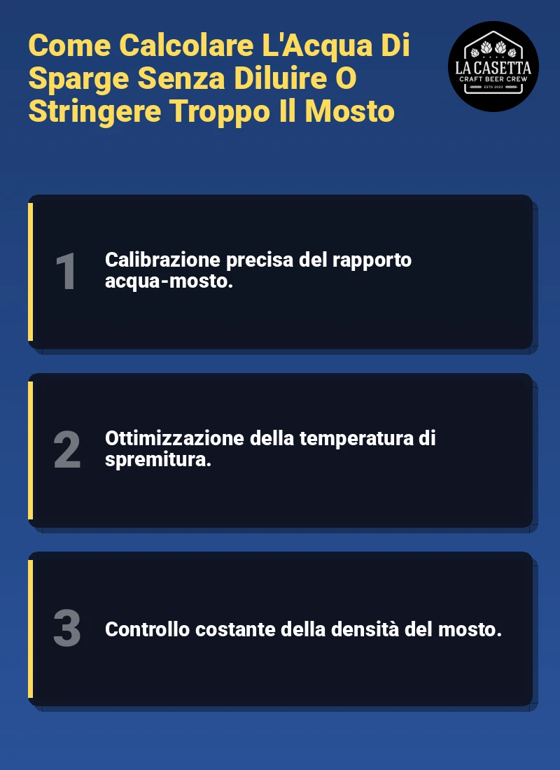 Infografica: Come Calcolare L'Acqua Di Sparge Senza Diluire O Stringere Troppo Il Mosto