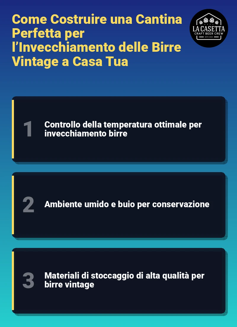 Infografica: Come Costruire una Cantina Perfetta per l’Invecchiamento delle Birre Vintage a Casa Tua