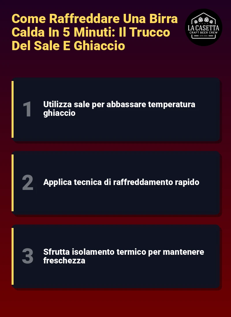Infografica: Come Raffreddare Una Birra Calda In 5 Minuti: Il Trucco Del Sale E Ghiaccio