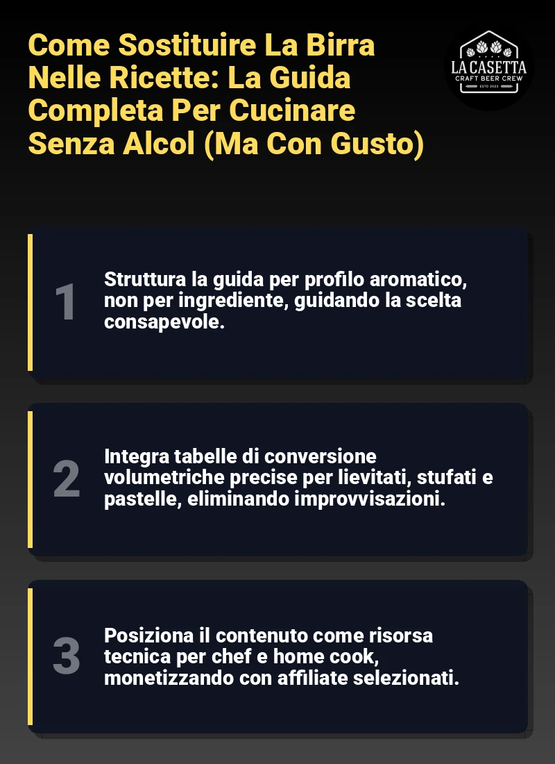 Infografica: Come Sostituire La Birra Nelle Ricette: La Guida Completa Per Cucinare Senza Alcol (Ma Con Gusto)