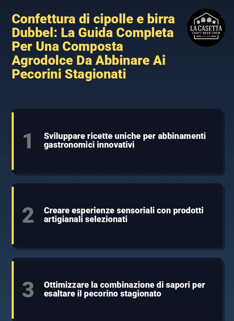 Infografica: Confettura di cipolle e birra Dubbel: La Guida Completa Per Una Composta Agrodolce Da Abbinare Ai Pecorini Stagionati
