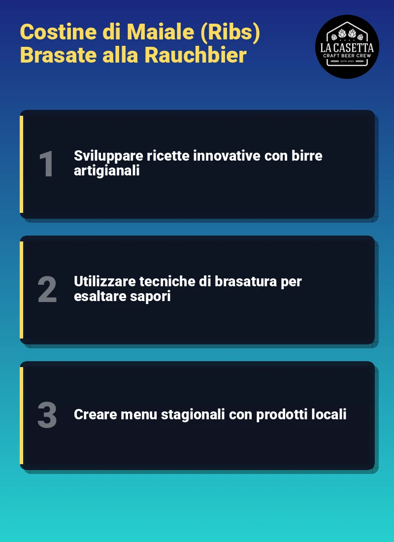 Infografica: Costine di Maiale (Ribs) Brasate alla Rauchbier