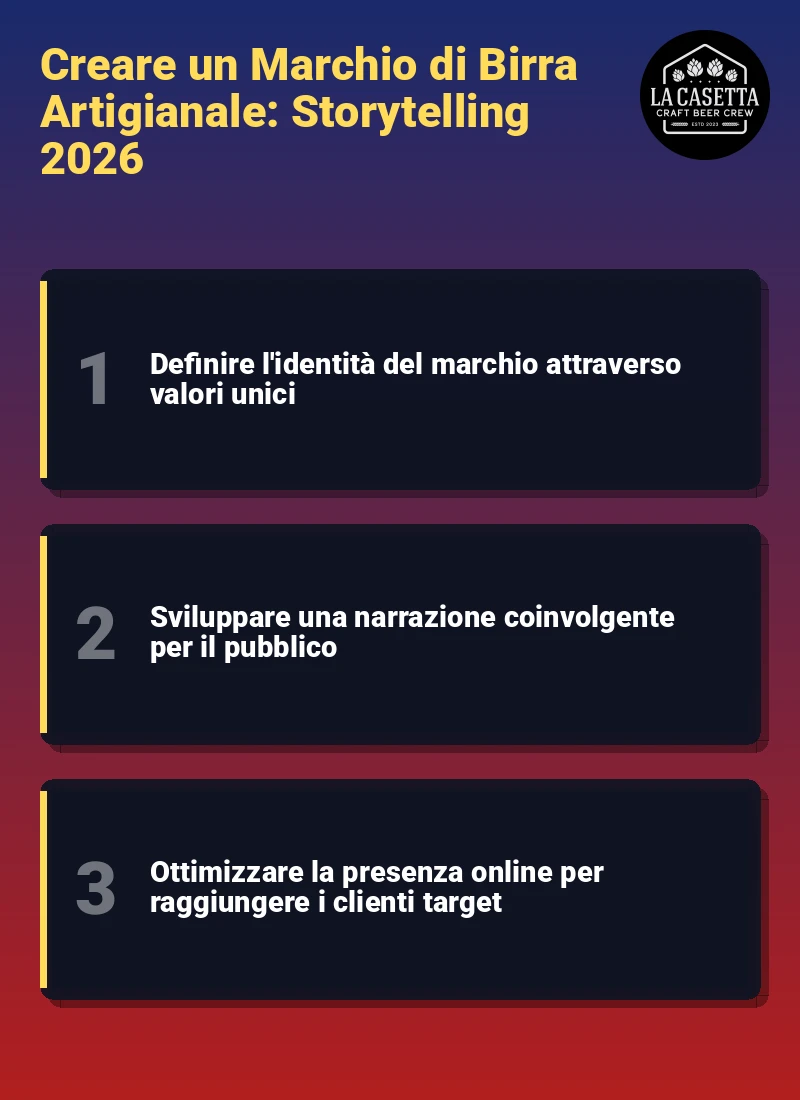 Infografica: Creare un Marchio di Birra Artigianale: Storytelling 2026