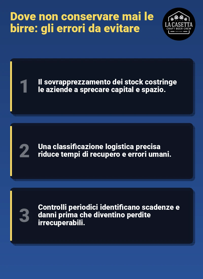 Infografica: Dove non conservare mai le birre: gli errori da evitare