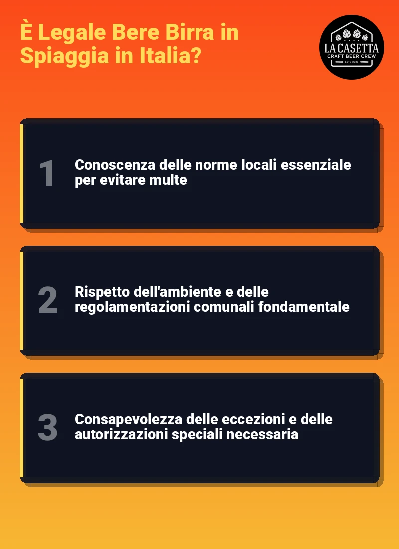 Infografica: È Legale Bere Birra in Spiaggia in Italia?