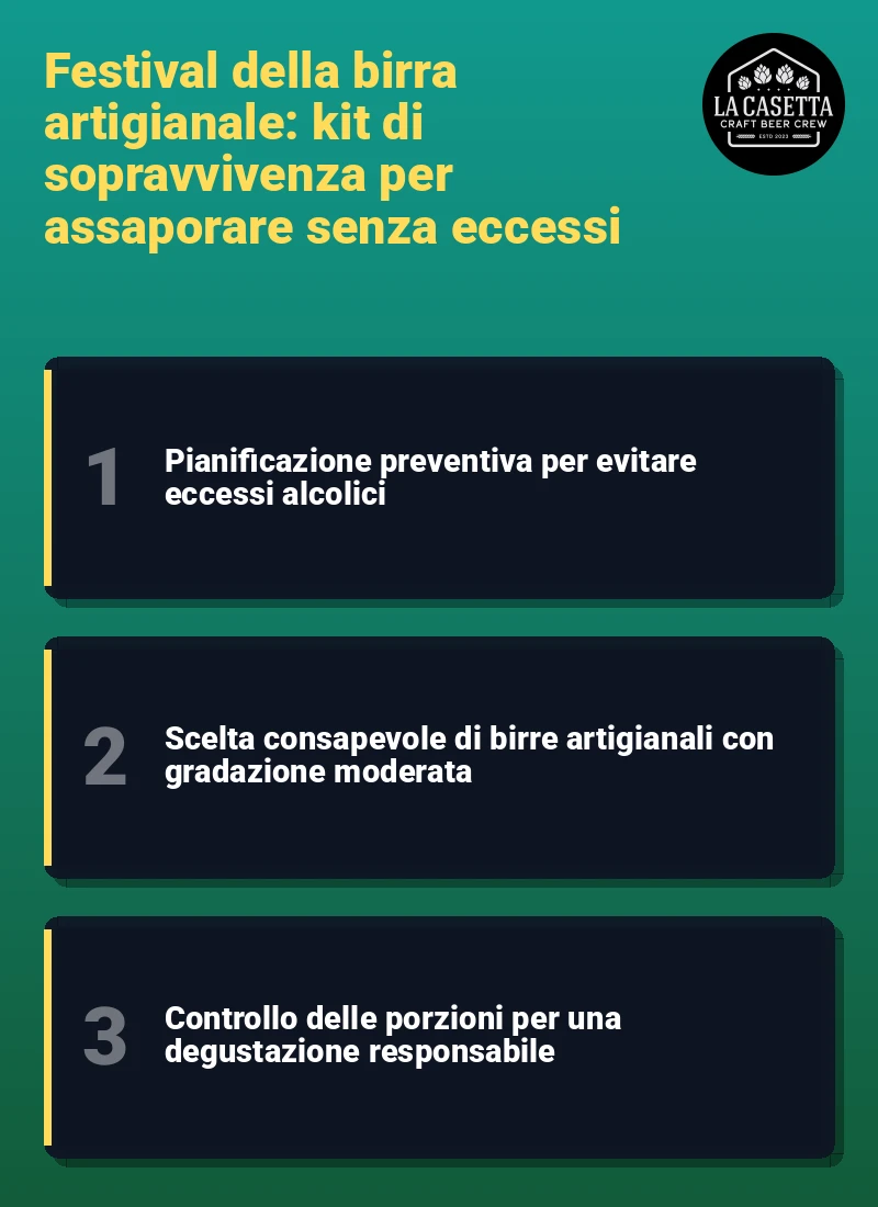 Infografica: Festival della birra artigianale: kit di sopravvivenza per assaporare senza eccessi