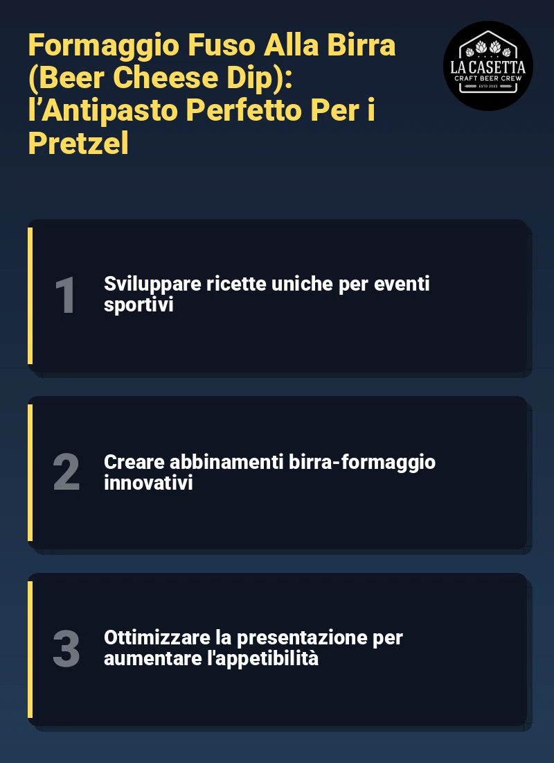 Infografica: Formaggio Fuso Alla Birra (Beer Cheese Dip): l’Antipasto Perfetto Per i Pretzel