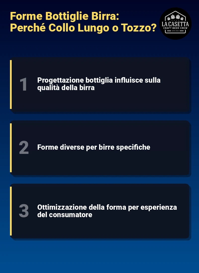 Infografica: Forme Bottiglie Birra: Perché Collo Lungo o Tozzo?