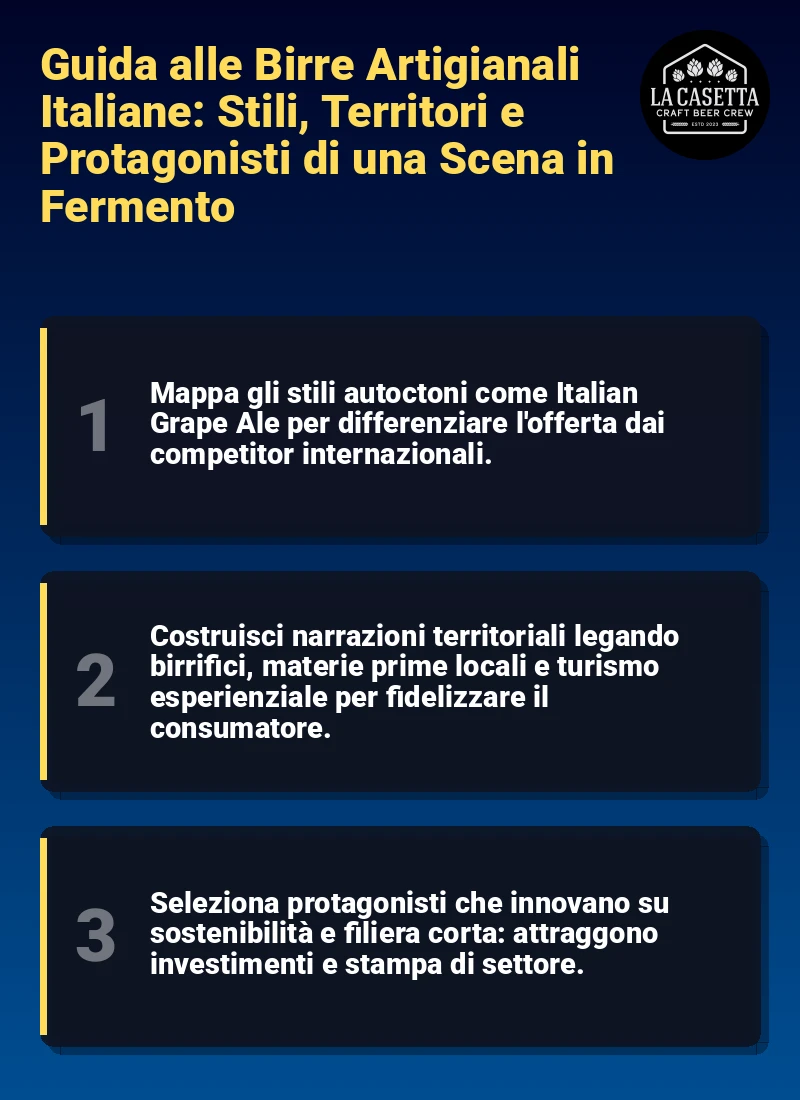 Infografica: Guida alle Birre Artigianali Italiane: Stili, Territori e Protagonisti di una Scena in Fermento