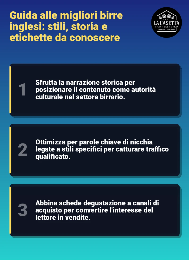 Infografica: Guida alle migliori birre inglesi: stili, storia e etichette da conoscere