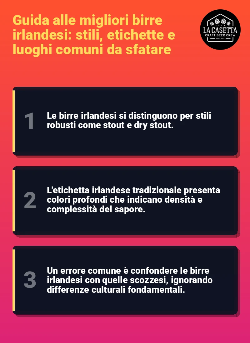 Infografica: Guida alle migliori birre irlandesi: stili, etichette e luoghi comuni da sfatare