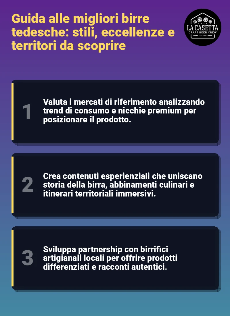 Infografica: Guida alle migliori birre tedesche: stili, eccellenze e territori da scoprire